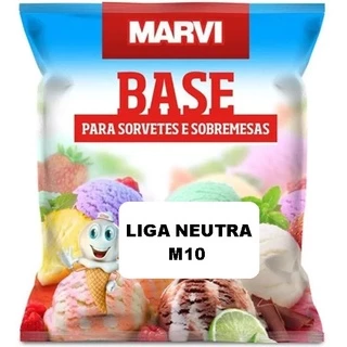 1kg Liga Neutra M10 Para Sorvetes Picolés Marvi