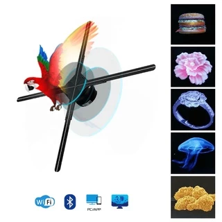 Display Holograma S6 LED 3D Fan Ventilador Holográfico 56cm