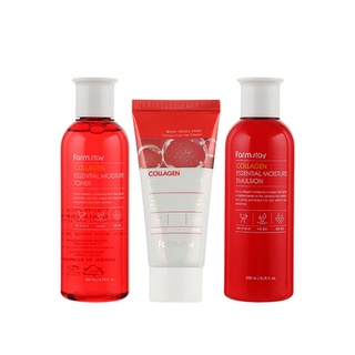 farmstay collagen essential moisture skin care 3 set