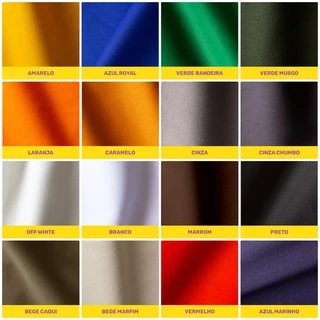 Tecido Sarja Peletizada 100% algodão 1m x 1,60m Várias Cores