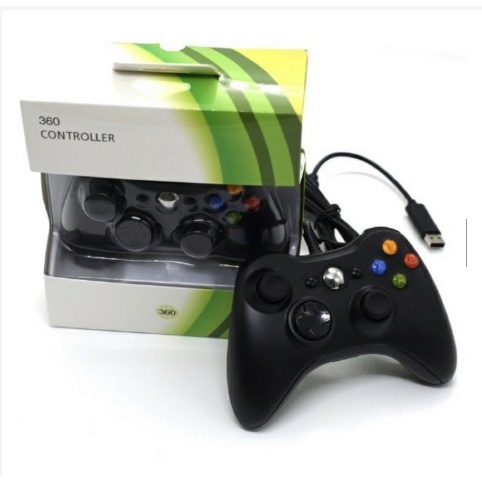 Controle De Xbox 360 Com Fio Para Video Game E PC/ Fat E Pc Joystick ...