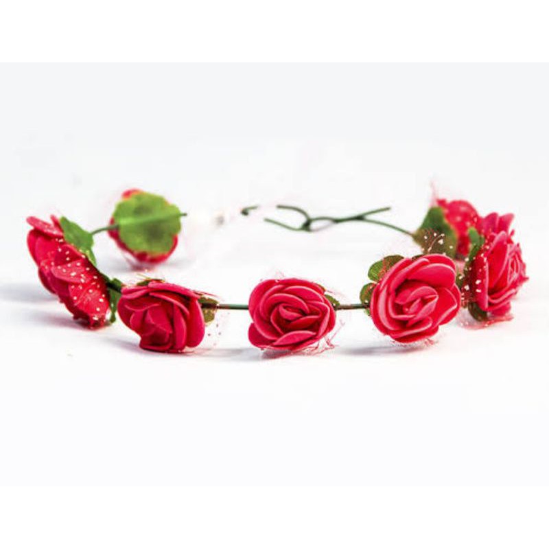 Tiara de rosas vermelhas Shopee Brasil
