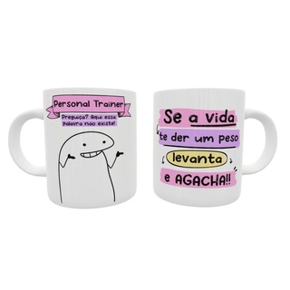 CANECA DE CERÂMICA PERSONALIZADA - PERSONAL TRAINER - FLORK