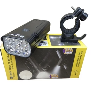 Farol Bike 6 Leds T6 Bicicleta 4.800 Lumens Recarregável Usb JWS WS-230