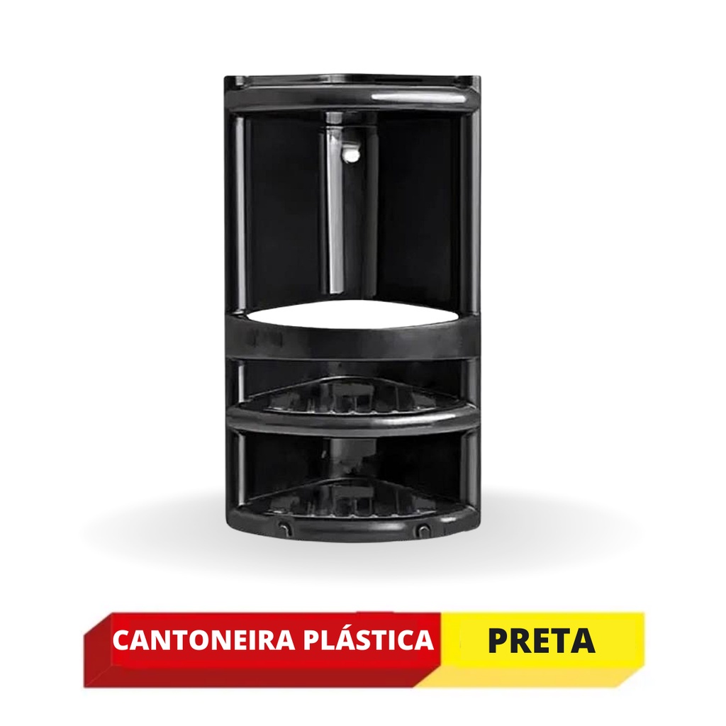 Cantoneira 2 Andares Dupla Face 3M Preto