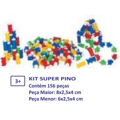Kit Super Pino 156 pçs BRINQUEDO INFANTIL