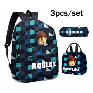Conjunto De Mochila Escolar E Lancheira Para Estudantes Roblox Desenho AnimadoCriançasPacoteKit+Livro De Almoço Traseiro