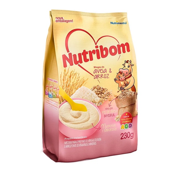 Mingau Nutribom Aveia e Arroz 180g Nutritivo e Saboroso
