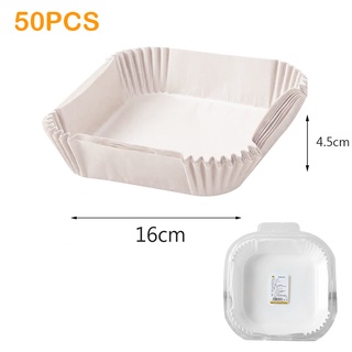 50pcs/set 16x4.5cm Square Air Fryer Paper Liners, Disposable Waterproof  Oilproof Non-stick Baking Sheet With High Temperature Resistance For Home  Kitchen, Outdoor Bbq