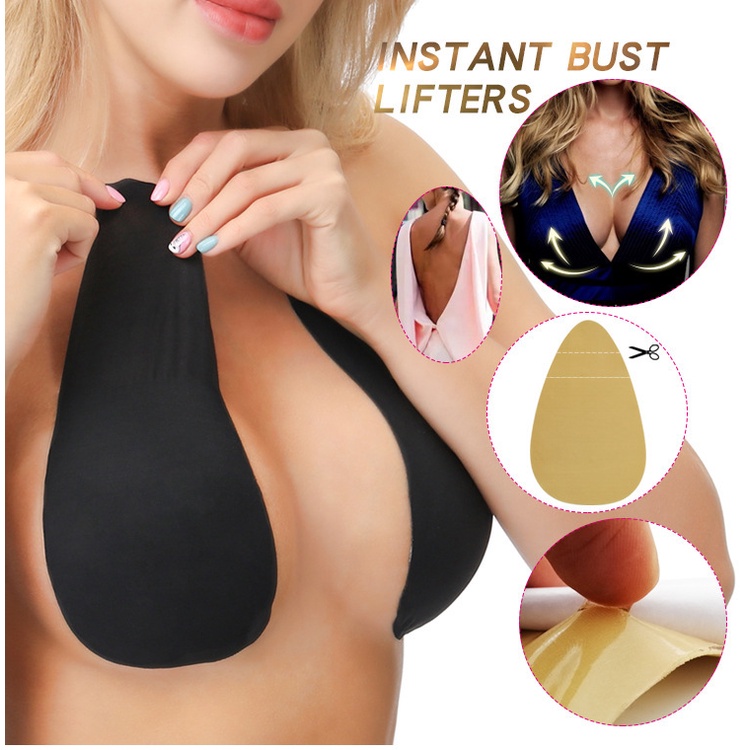 WECHERY Silicone Push Up Invisible Bra Adhesive Nipple Cover