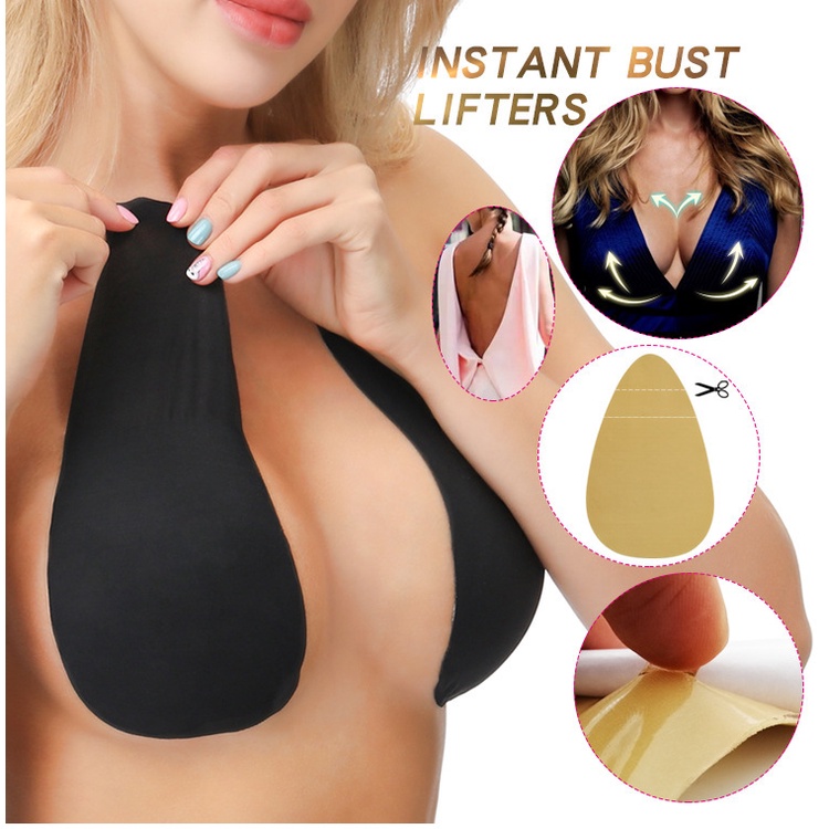 WECHERY Silicone Push Up Invisible Bra Adhesive Nipple Cover Pasties Boob  Lift Fita Adesiva Para Mamas Teton Biquíni Levantador Instantâneo De Busto