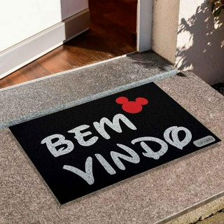 tapete Capacho 60x40 Bem Vindo Mickey porta casa quarto apart decorativo entrada