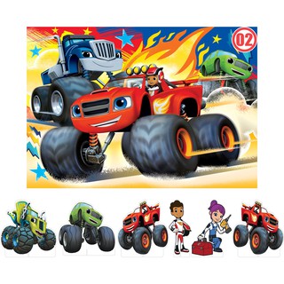 Display de mesa Blaze and the monster machine 27cm - Carro verde