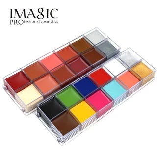 IMAGIC 12 Cores Flash Tattoo Face Body Paint Paleta De Arte Pintura A Óleo