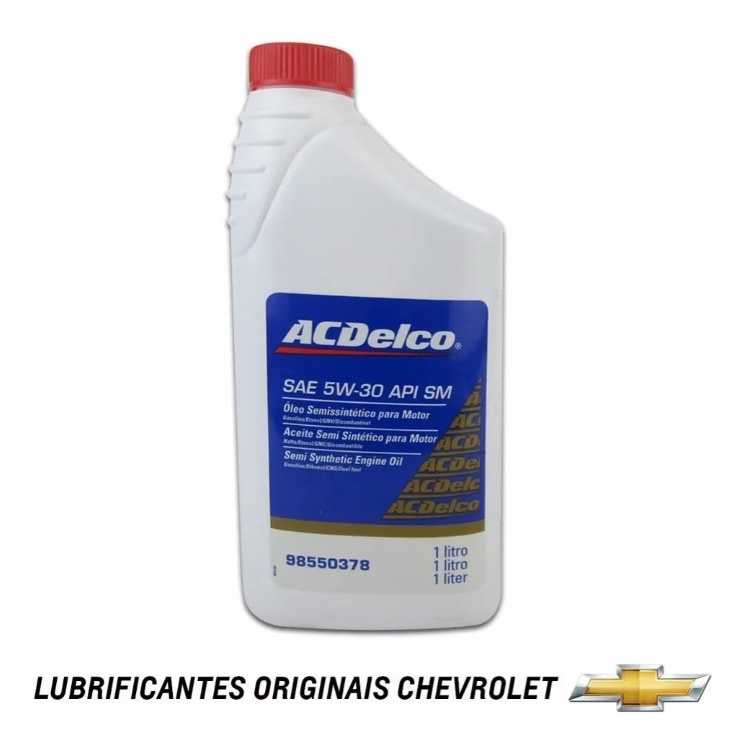 Óleo Lubrificante Do Motor Acdelco Sae 5w30 Api Sm Semissintético 1l ...