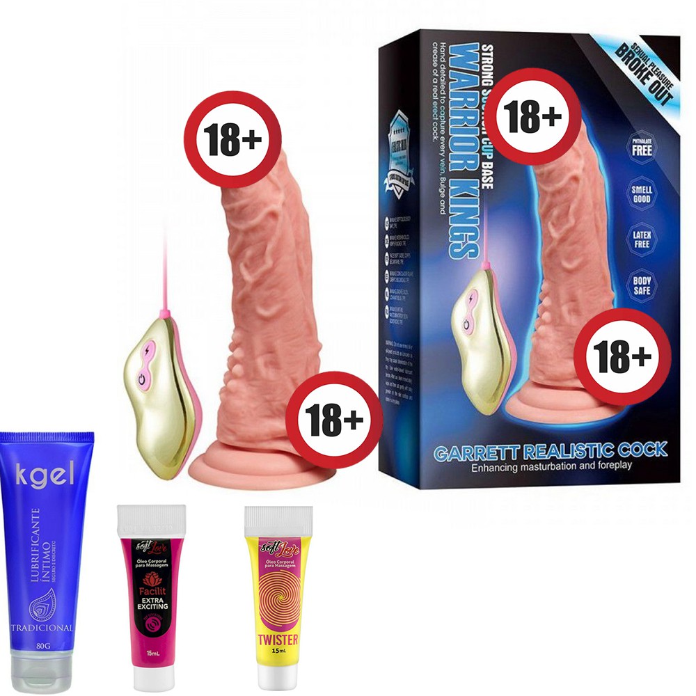 Pênis Consolo Vibrador Recarregável Rotativo Giratório com escroto e  ventosa - 18,5 x 4 cm