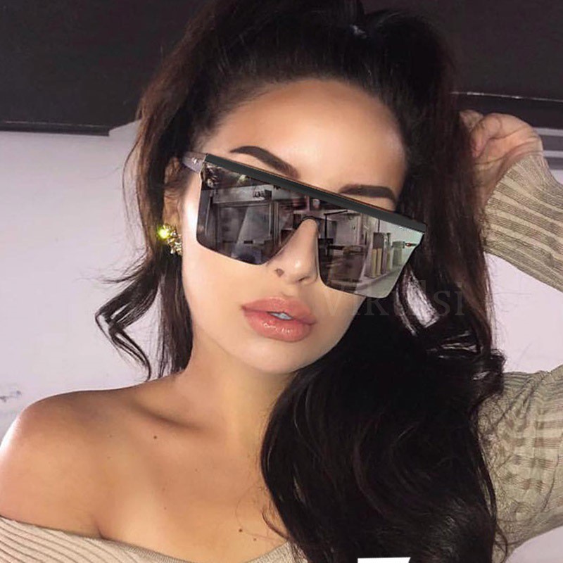 Women Oversized Square Sunglasses 2019 Fashion Brand Designer Men Vintage  Big Frame Eyewear UV400