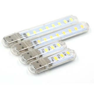 Lâmpada Led Noturna Portátil Usb 3 Led 8 Chaveiro Led 5v Lâmpada De Leitura De Mesa | Portable USB LED Night Light 3 LED 8 LED Keychain 5V Desk Reading Lamp