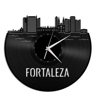 Fortaleza - Relógio Disco De Vinil Decoração