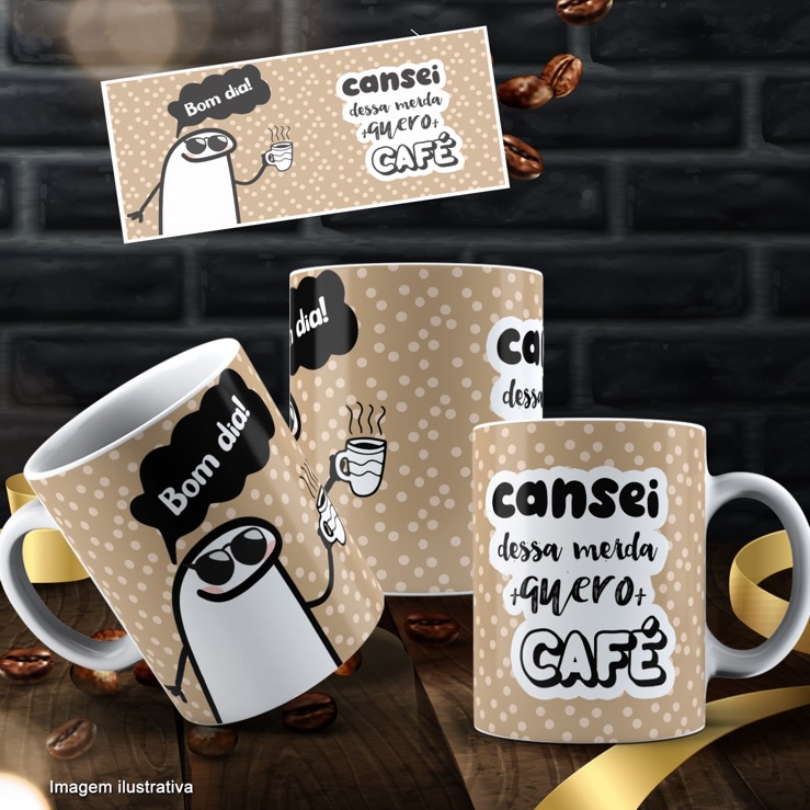 Quadro e poster Vai Um Cafezinho Aí? Flork Meme - Quadrorama