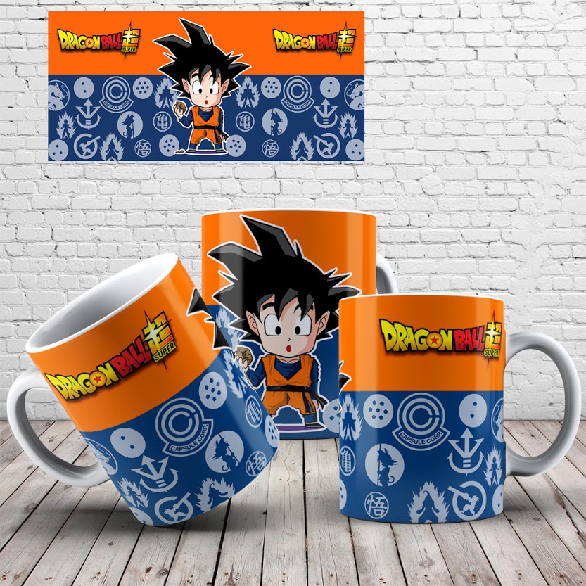 Caneca Dragon Ball Z Saga Cell Goku Gohan Trunks Vegeta