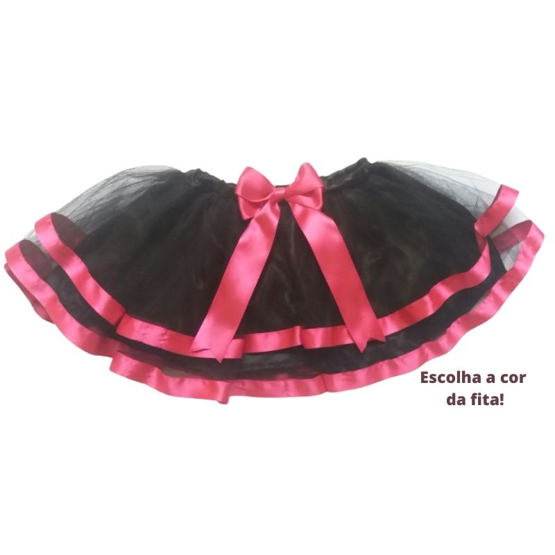 Saia de tule com fita hot sale na cintura