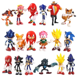 Conjunto 6 Bonecos Super Sonic, bonecos de aprox 12cm, Sonic Bonecos – O  Gato Rápido