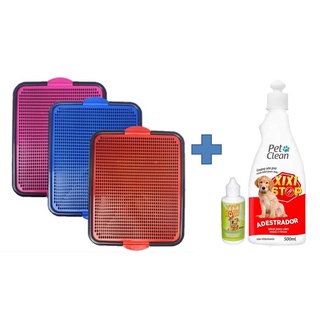 Kit Sanitário Tapete Higiênico Cães + Educador De Xixi