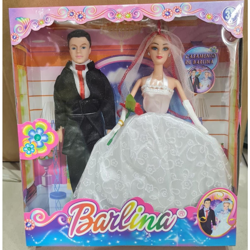 Vestido de casamento artesanal para boneca Barbie, roupas, roupas, vestido  branco, 1:6 bonecas acessórios, brinquedos