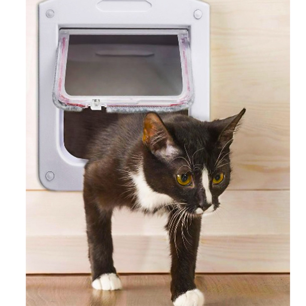 Portinha De Passagem Para para Gato ou Cachorro Pequeno 4 em1 Pet Door ...