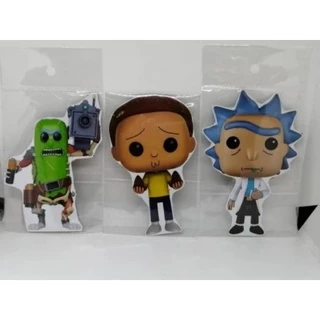 Kit 3 Imas de Geladeira Rick and Morty Geek Nerd