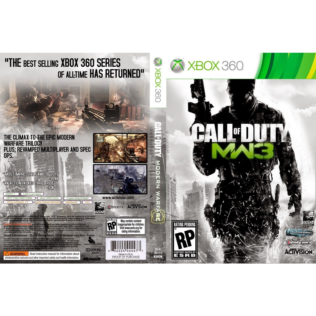 Jogo Call of Duty Modern Warfare 3 - Xbox 360 Mídia Usado - Mundo