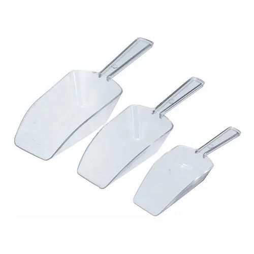 Pá Concha Pegador Gelo Drinks De Plastico Kit 3 Peças