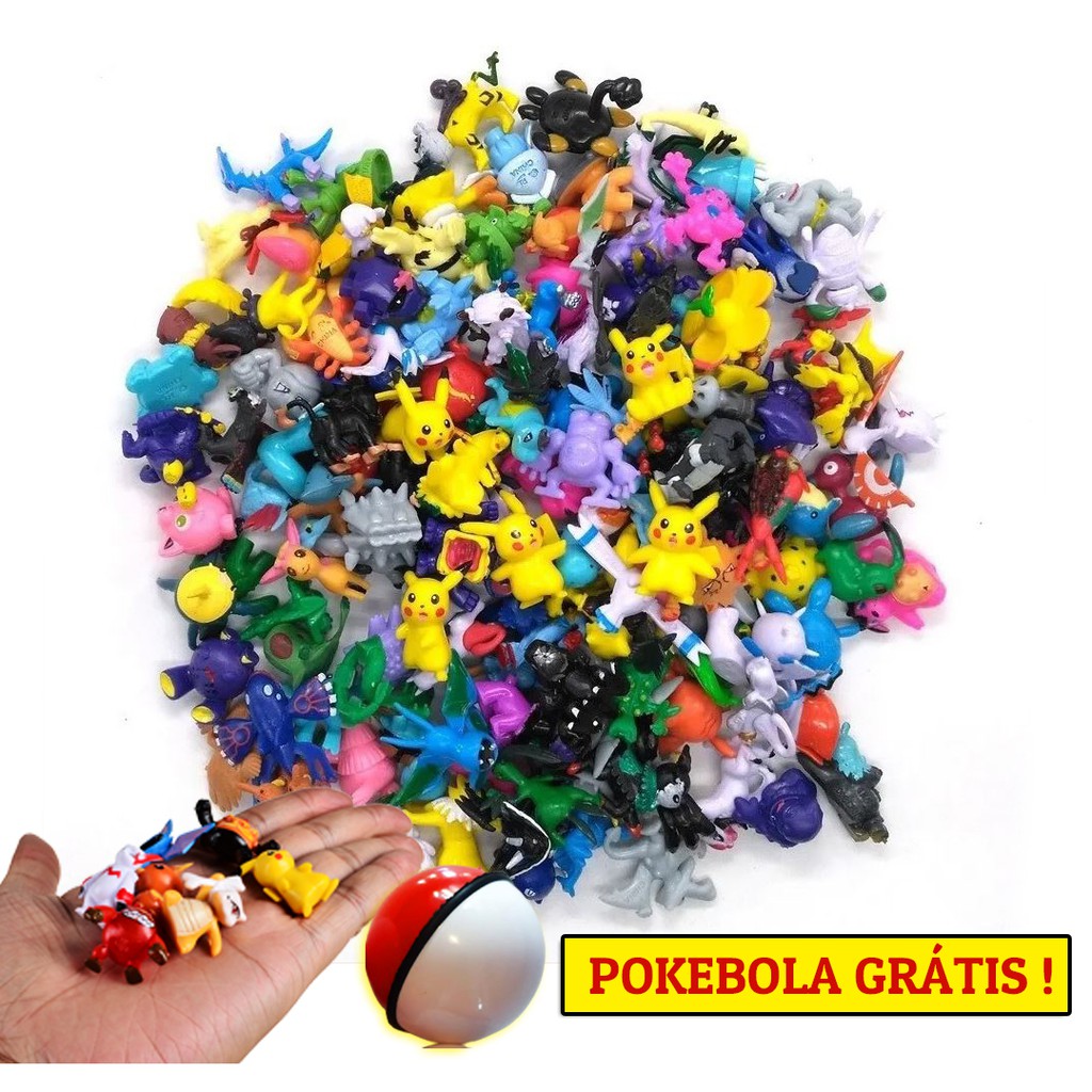 Kit Com 15 Pokemon Bonecos Miniaturas Sortidos Com Pikachu + 1 Pokebola ...