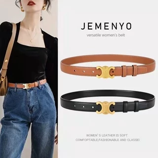 Celine Cinto De Couro Feminino Simples Coreano