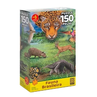 Quebra Cabeça 150 Peças Fauna Brasileira 03568 Grow