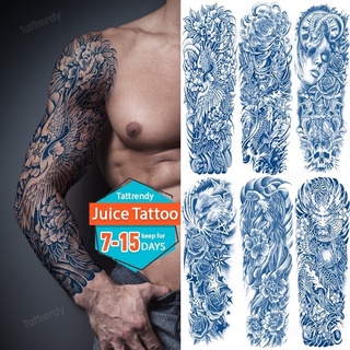 Mão falsa ombro tatuagem manga transferência do corpo tatuagens maori totem  indiano tribal demônio flash transferência tatto manga masculina -  AliExpress