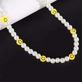 Colar de Miçangas Smile modelo unissex estilo Miami 50cm