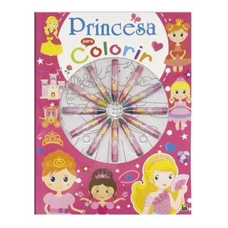 Livro Princesas Para Colorir Com Giz De Cera Todolivro