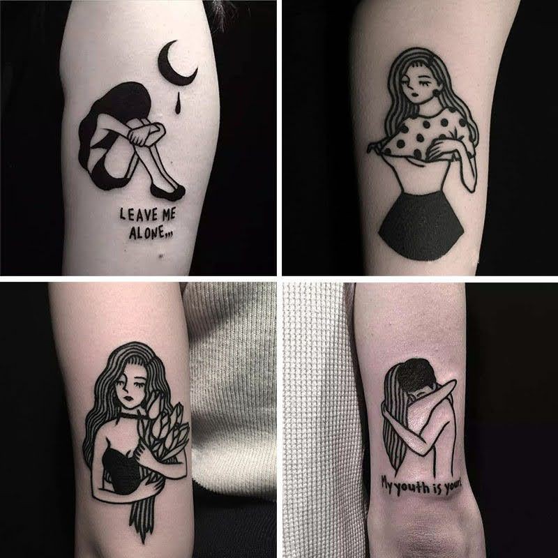 13 Tatuagens Femininas Temporárias Para Mãos Removíveis