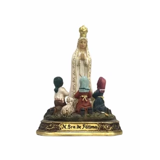 Imagem Nossa Senhora de Fatima Pastores Resina Importada 9cm