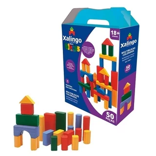 Brinquedo Multiblocks Colorido 50 Pecas Xalingo