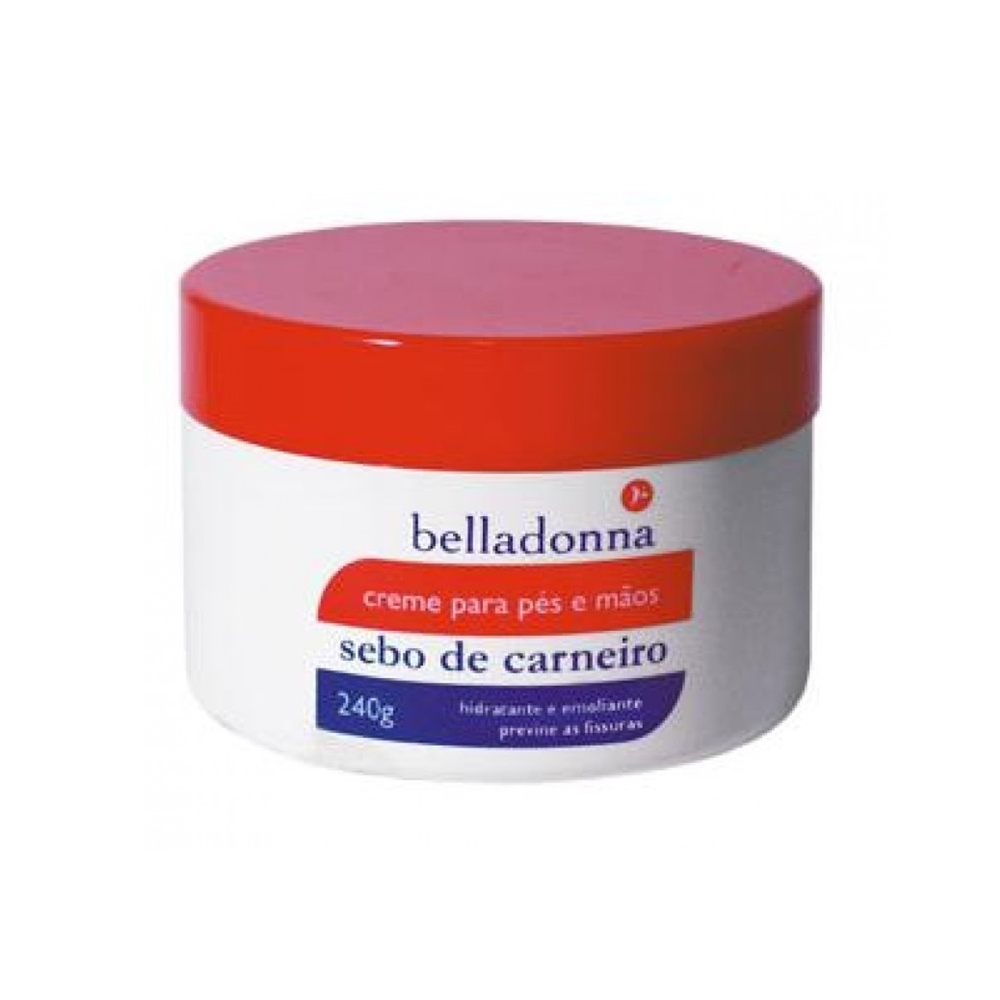 Creme Sebo de Carneiro Belladonna 240g com Uréia e Silicone