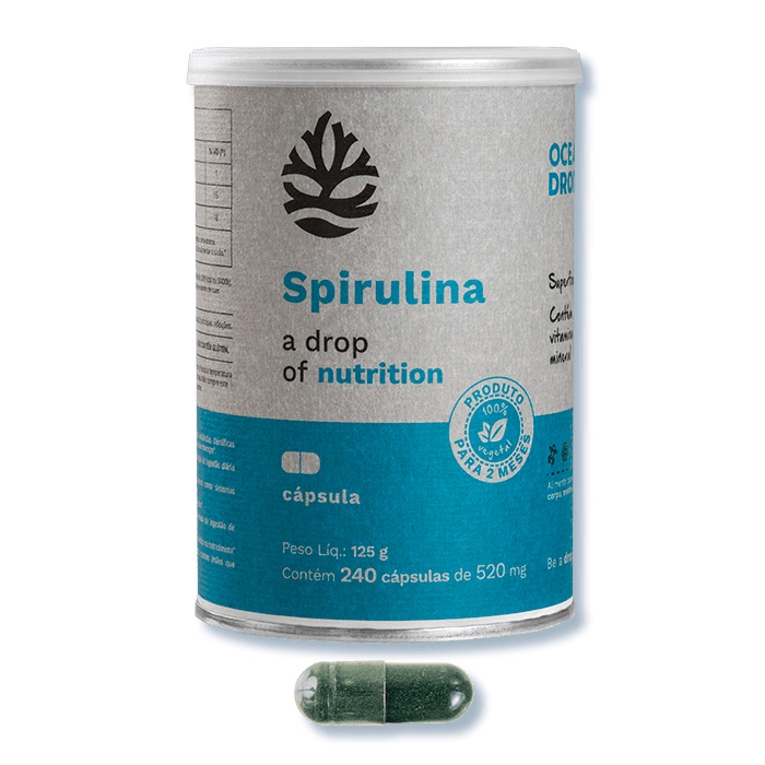 Super Spirulina Ocean Drop 240 Capsulas 520mg