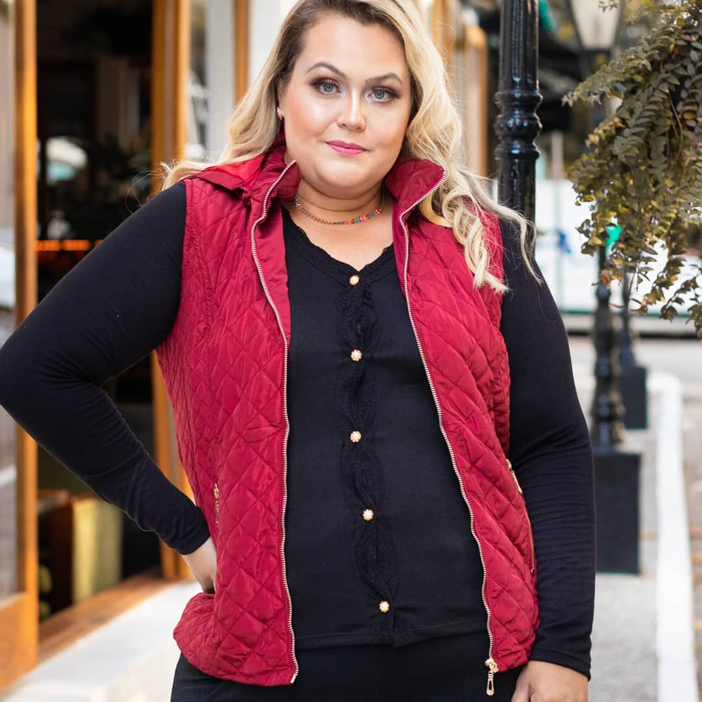 Colete matelasse hot sale plus size