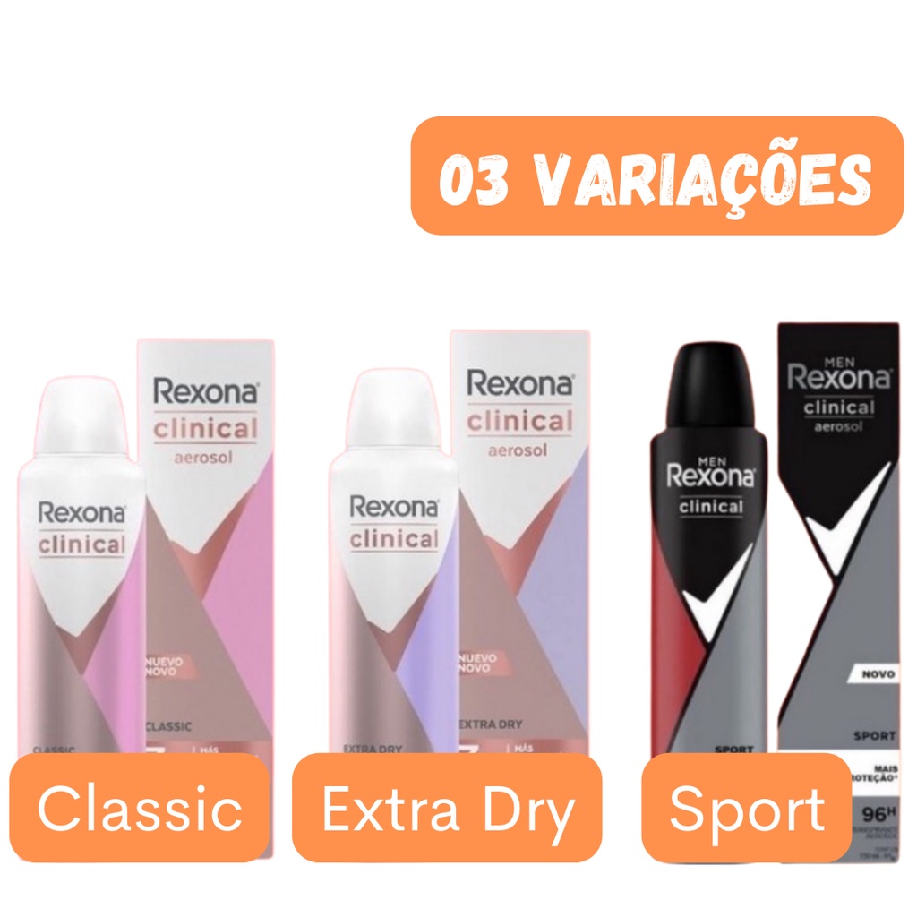 DESODORANTE AEROSOL REXONA CLINICAL MASCULINO SPORT