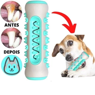 Brinquedo Pet 3x1 Mordedor Osso Massageador Gengiva Removedor Tártaros Escova de Dente Para Cachorro Cão Pets