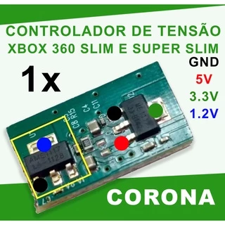 1 Regulador de Tensão Xbox 360 Placa Corona (Slim e Super Slim)