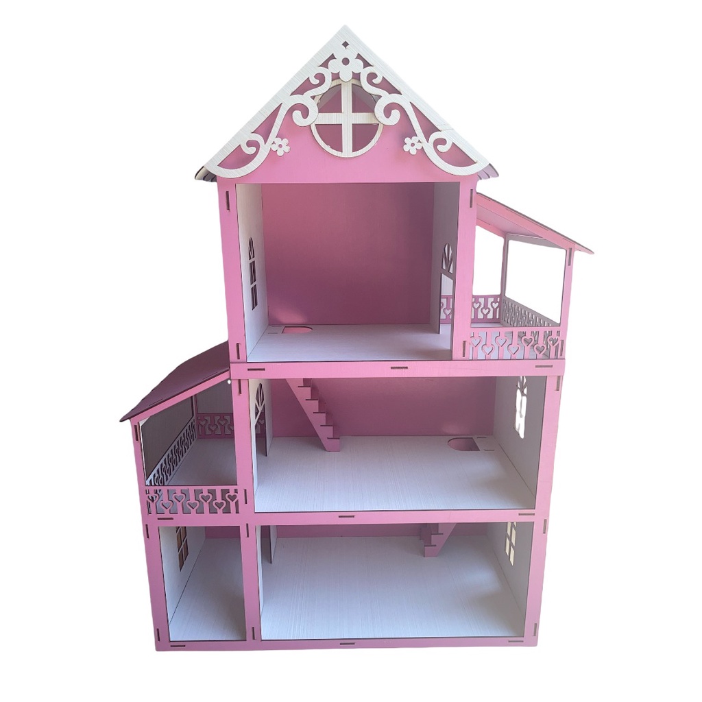 Brinquedos parte EXTRA: Casinha da Barbie em Madeira MDF - Mamãe Plugada