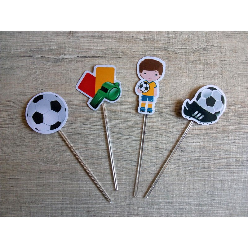 Toppers Topo Tags Plaquinhas Para Doces Docinhos Tema Futebol Shopee Brasil